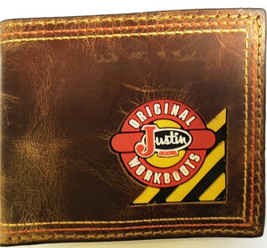 (3DB-WJW094) Justin Western Brown Leather B-Fold Wallet