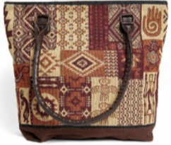 "Native Collage" Woven Shoulder Bag