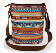 "Native Blanket" Woven Crossbody Bag