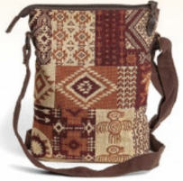 "Native Collage" Woven Crossbody Bag