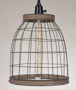 Basket Pendant Lamp with Jute