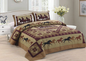 "Horse Country" Western Quilt Set Collection