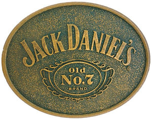 Jack Daniels Old No. 7 Silver Belt Buckle Burnished Bronze