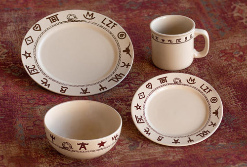 Sonoran Splendor Ceramic Dessert Plates - Set of 4, Southwestern Dinnerware from Lone Star Western Decor
