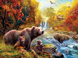 "Bears at the Stream" 1000 Pc  Jigsaw Puzzle