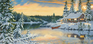 "Cabin on the River" 1000 Pc  Jigsaw Puzzle