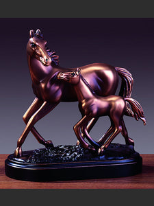 Mother and Foal Horse Sculpture (Small)