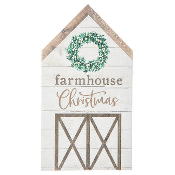 Farmhouse Christmas House Wood Decor