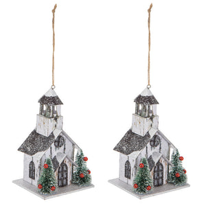 Glitter Farmhouse Ornaments