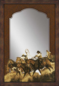 "Bringing in the Cavvy" Large Decorative Mirror