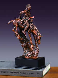 Mountain Man and Horse Sculpture