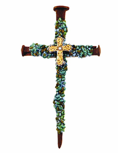 Turquoise Nail Cross