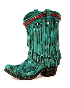 Turquoise Cowgirl Boot Vase