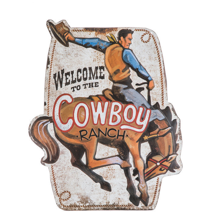 Cowboy Ranch Metal Sign