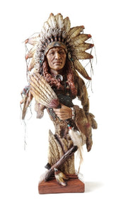 Indian Chief Sculpture - 15"
