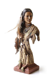 Indian Girl Sculpture - 12"