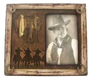 "Riders & Saddle" Western Photo Frame - 4" x 6"