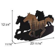 Load image into Gallery viewer, Running Horses Wood Wall Decor