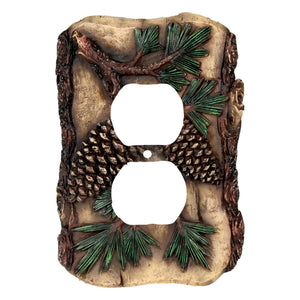 Pine Cone Electrical Outlet Cover Plate