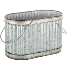 Load image into Gallery viewer, Ribbed Metal Bucket With Handles - Choose From 2 Sizes