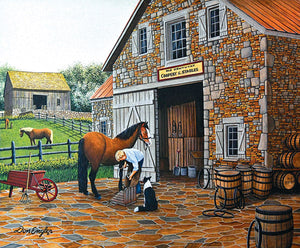 "Coppery and Stables" 1000 Pc  Jigsaw Puzzle