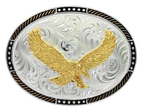 Soaring Eagle Oval Western Belt Buckle