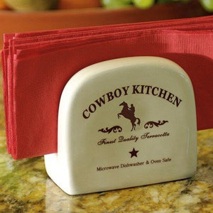 "Cowboy Kitchen" Napkin Holder