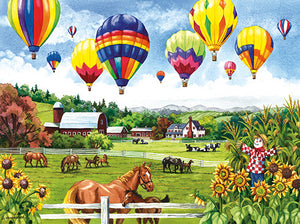 "Balloons Over Fields" 500 Pc  Jigsaw Puzzle