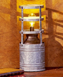 Industrial-Style Decorative LED Lamp - Galvanized