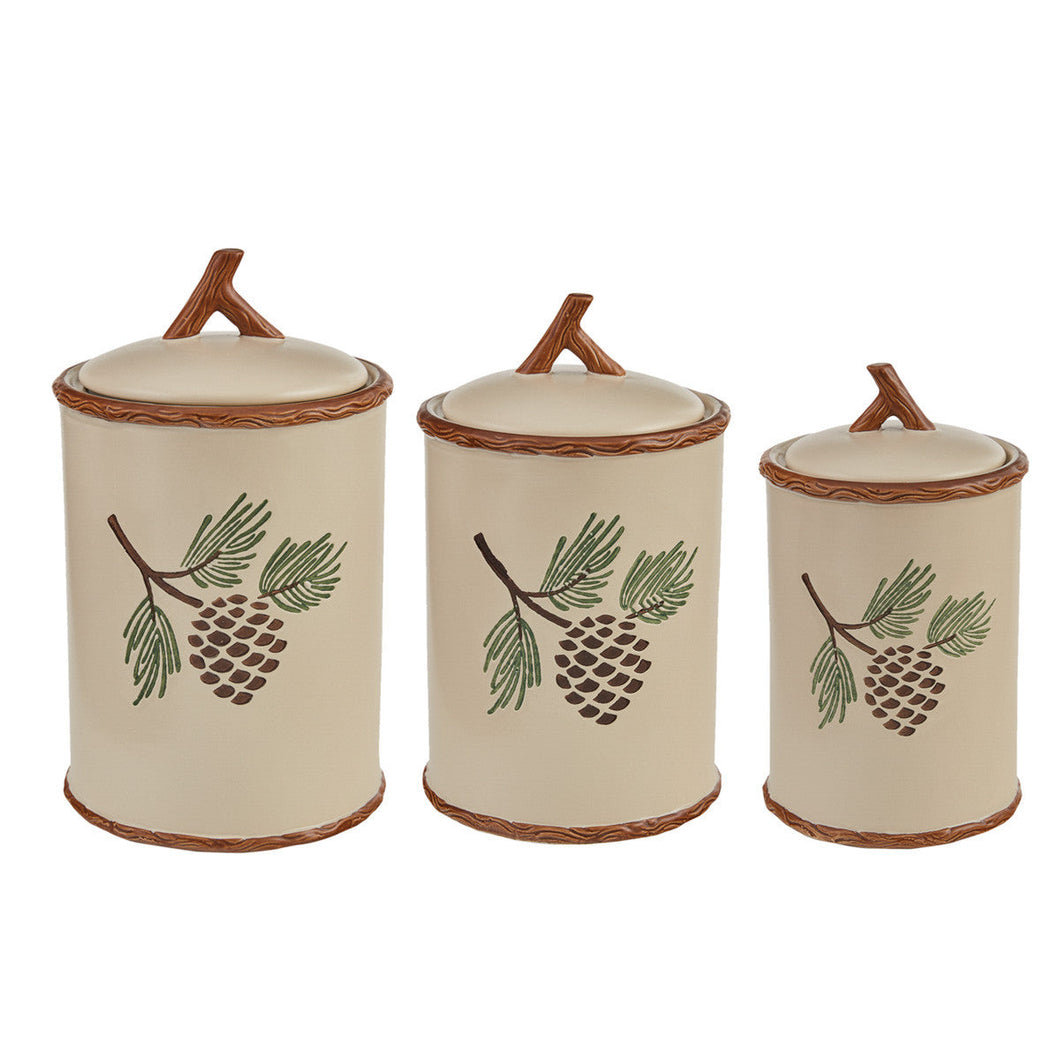 Pinecroft Pinecone Canister Set