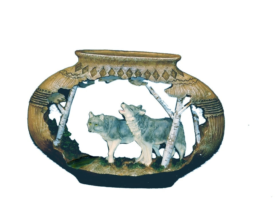 Wolves in Pottery Cutout - 9