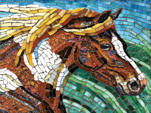 "Stained Glass Horse" 1000 Pc  Jigsaw Puzzle
