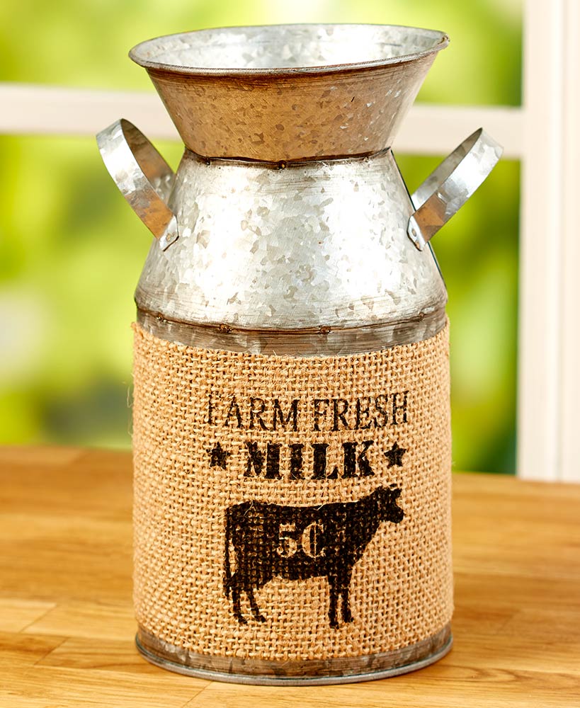 Farmhouse Milk Can Vase
