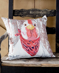 Chicken Indoor/Outdoor Accent Pillow