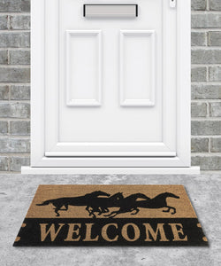 "Welcome" Horse Coir Doormat