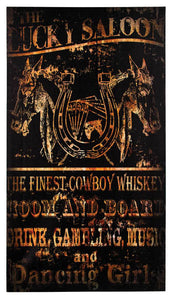 Lucky Saloon Advertising Wall Canvas