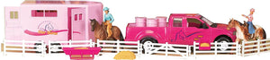 Girls' Bigtime Rodeo Cowgirl Truck, Trailer And Accessory Set - Pink