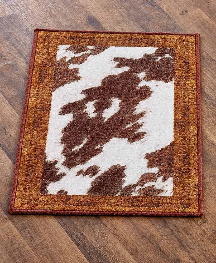 Cowhide-Look Area Rug - 19-5/8