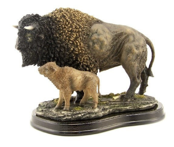 Buffalo with Baby Sculpture