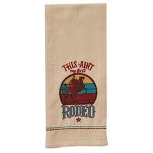 Load image into Gallery viewer, &quot;Ain&#39;t My First Rodeo&quot; Western Embroidered Dish Towel