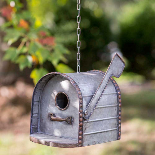 Metal Birdhouse Mailbox