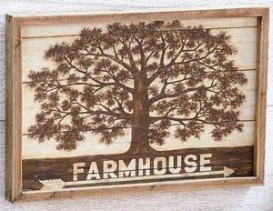 "Farmhouse" Shade Tree Country Wall Art