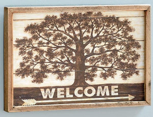 "Welcome" Shade Tree Country Wall Art