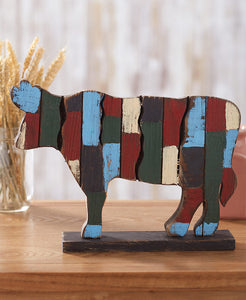 Pinewood Cow Sculpture