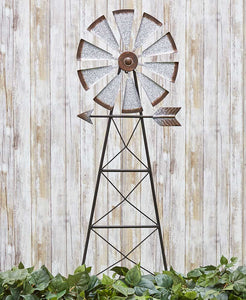 Farmhouse Metal Windmill Stake