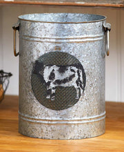 Load image into Gallery viewer, Down-on-the-Farm Galvanized Cans - Choose From 3 Animals!