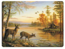 "Deer" Cabin & Deer Scene Cutting Board