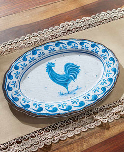 Country Rooster Melamine Serving Platter