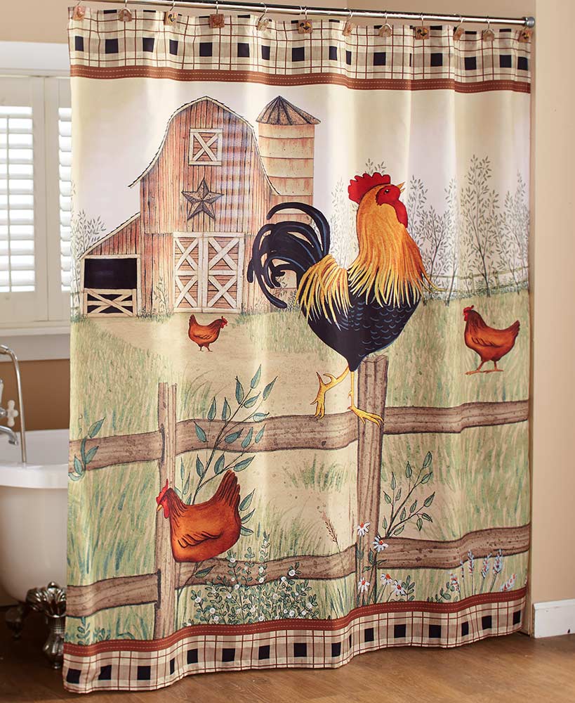 On the Farm Bathroom Shower Curtain