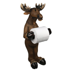 Standing Moose Toilet Paper Holder